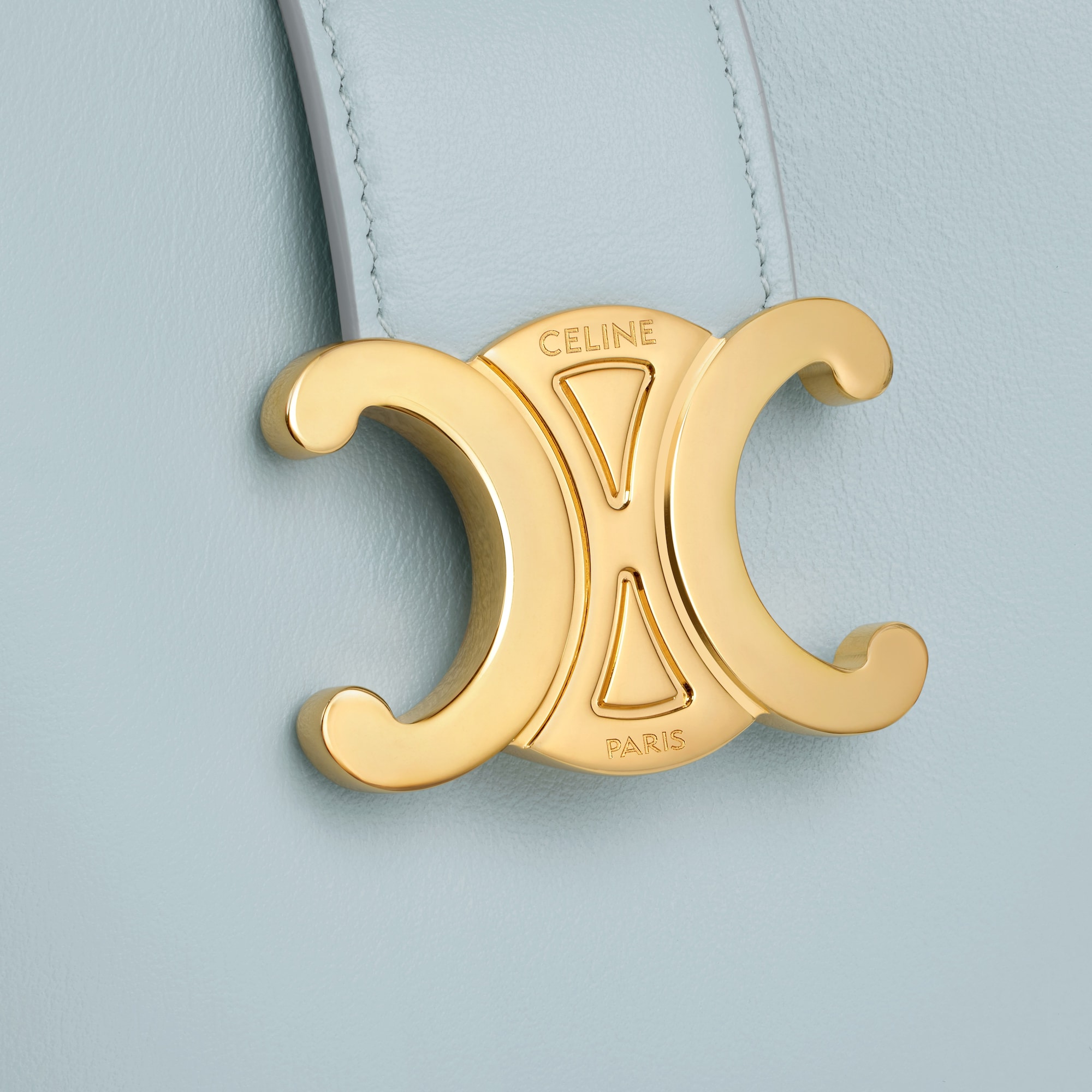 MINI BUCKET LOUISE IN SMOOTH CALFSKIN ICE BLUE - Image 5